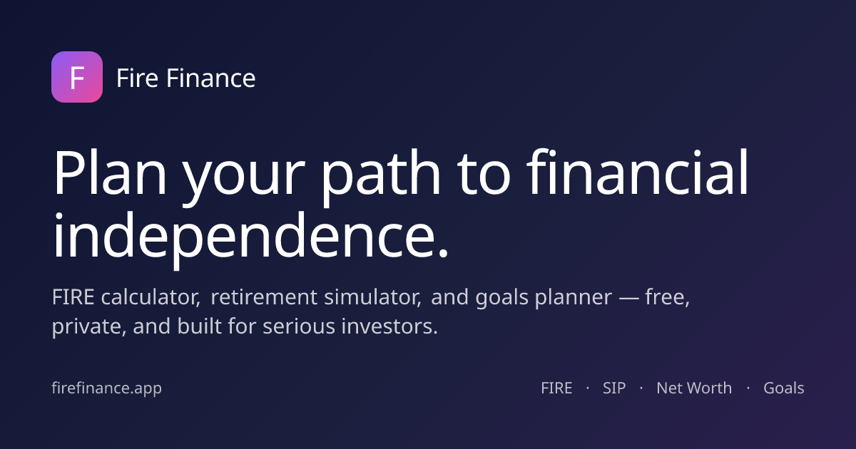 FIRE Calculator & Retirement Planner — Free | Fire Finance